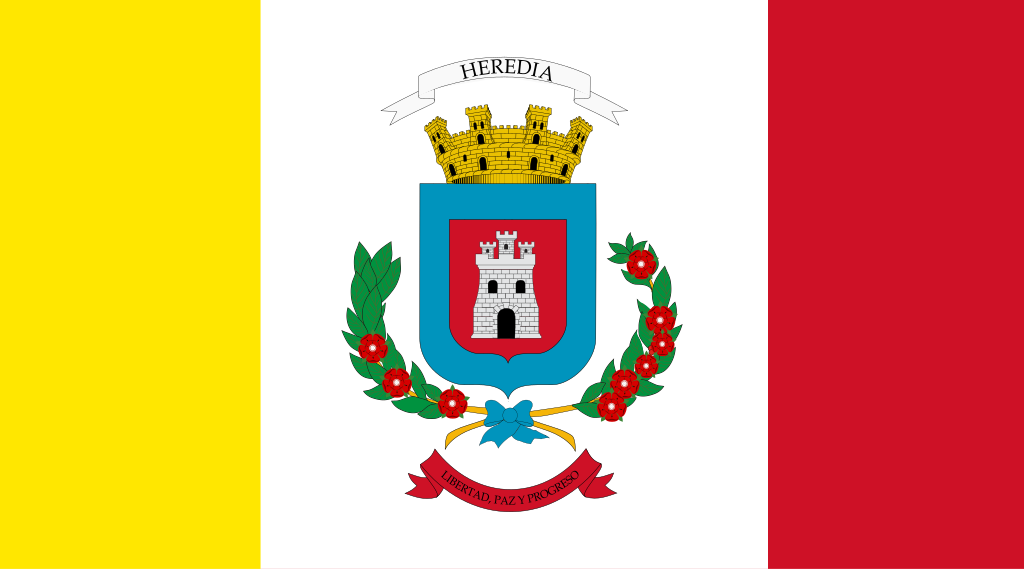 Bandera de la Provincia de Heredia, Cortesía de Wikipedia