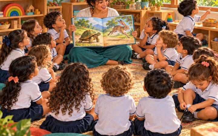 Ilustración: Aprender a poner atención en preescolar: escuchar, mirar y terminar