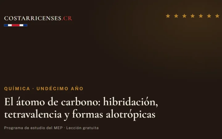 El átomo de carbono: hibridación, tetravalencia y formas alotrópicas — Química, Undécimo año