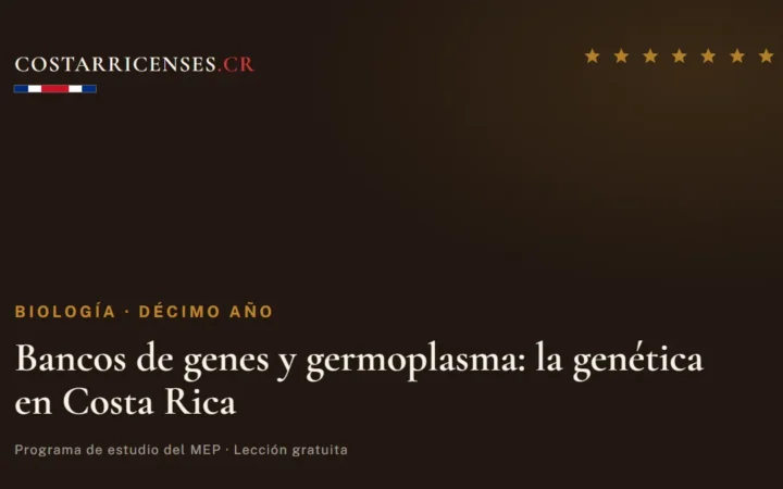 Bancos de genes y germoplasma: la genética en Costa Rica — Biología, Décimo año
