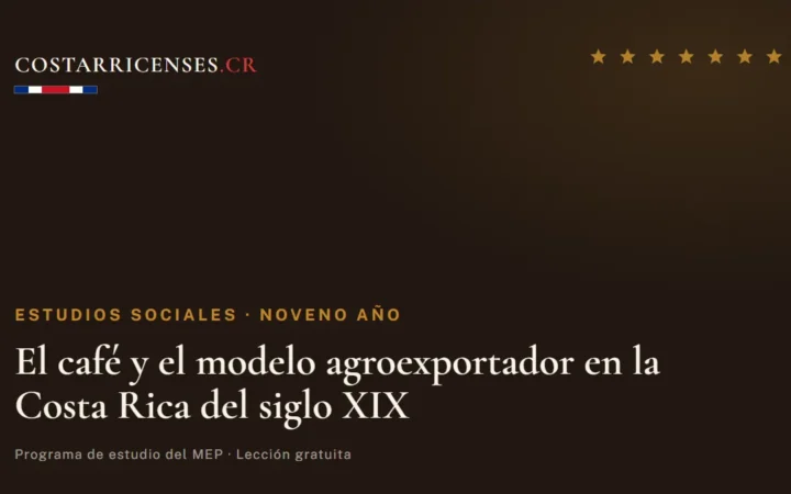 El café y el modelo agroexportador en la Costa Rica del siglo XIX — Estudios Sociales, Zapandí (Noveno año)