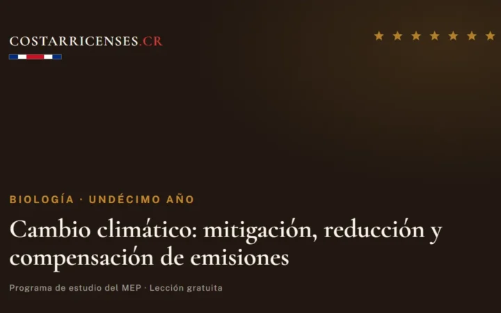 Cambio climático: mitigación, reducción y compensación de emisiones — Biología, Undécimo año