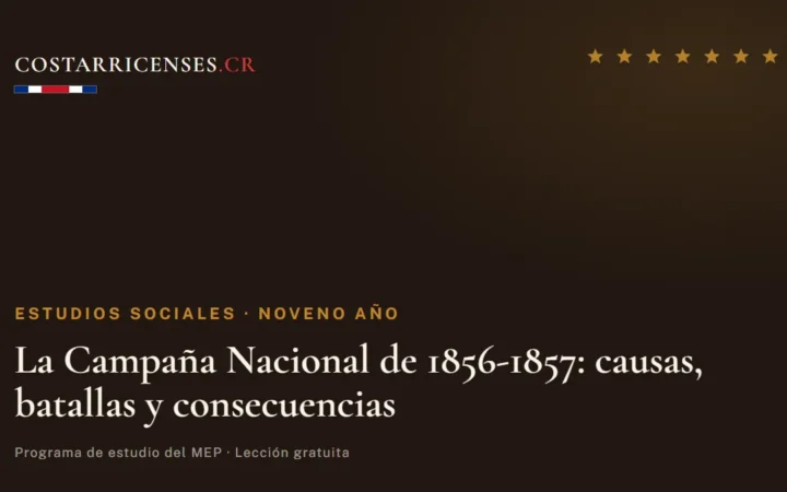 La Campaña Nacional de 1856-1857: causas, batallas y consecuencias — Estudios Sociales, Zapandí (Noveno año)