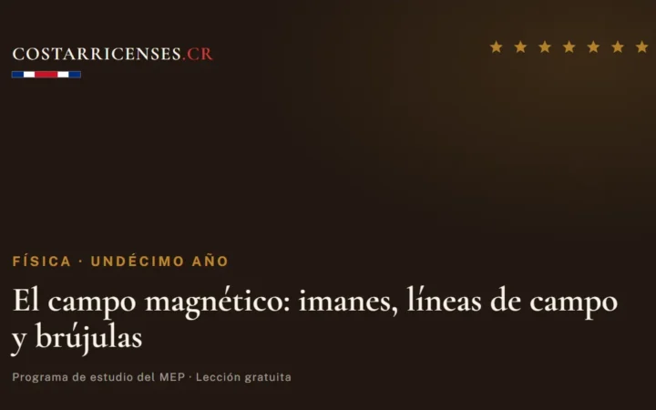 El campo magnético: imanes, líneas de campo y brújulas — Física, Undécimo año