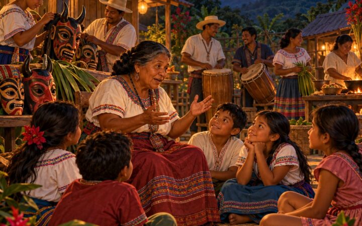 Ilustración: Celebraciones bruncas: La Mura, Negritos, Pastores y Diablitos