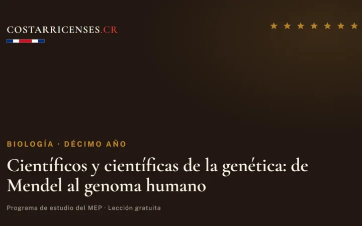 Científicos y científicas de la genética: de Mendel al genoma humano — Biología, Décimo año