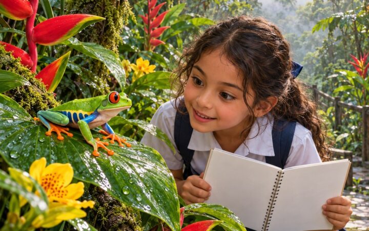Ilustración: Colores intensos en la naturaleza de Costa Rica