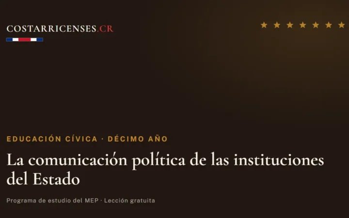 La comunicación política de las instituciones del Estado — Educación Cívica, Décimo año