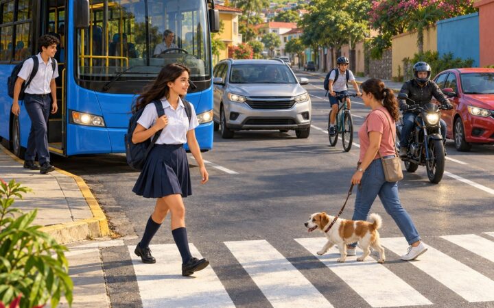 Ilustración: Conceptos básicos de la seguridad vial: vía, tránsito y usuarios