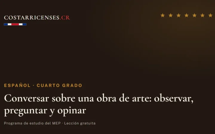 Conversar sobre una obra de arte: observar, preguntar y opinar — Español, Cuarto grado
