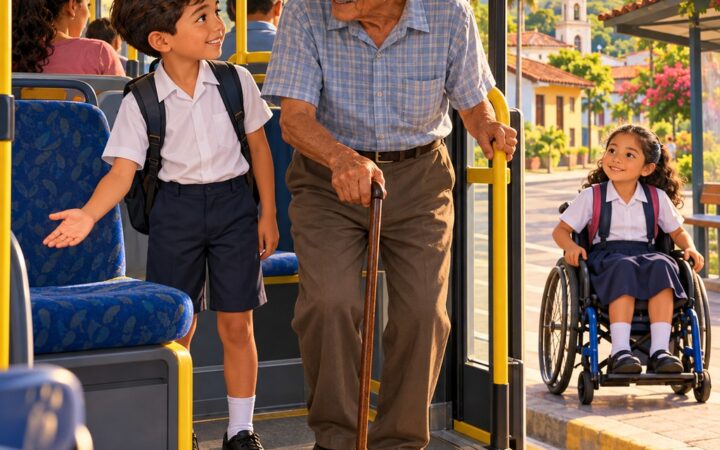 Ilustración: Cortesía e inclusión con adultos mayores y personas con discapacidad