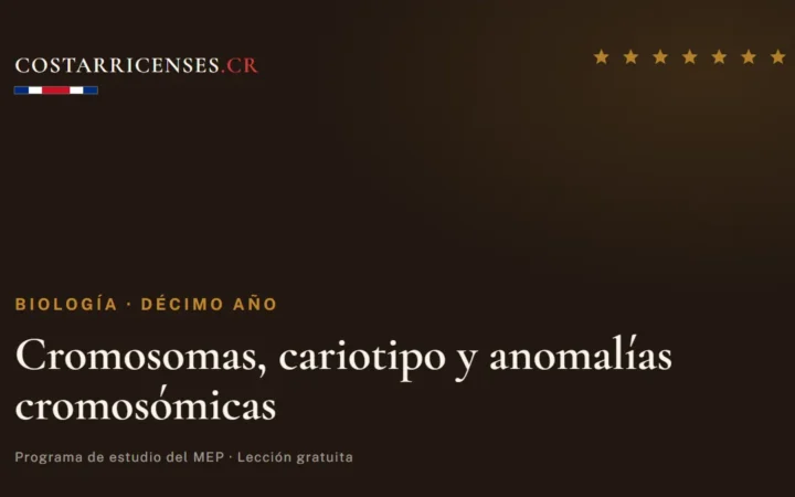 Cromosomas, cariotipo y anomalías cromosómicas — Biología, Décimo año