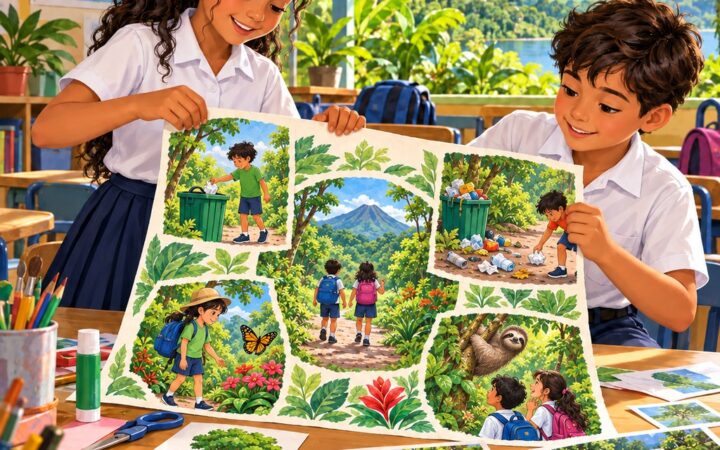 Ilustración: Cuidar los parques en inglés: should, shouldn’t y Do not