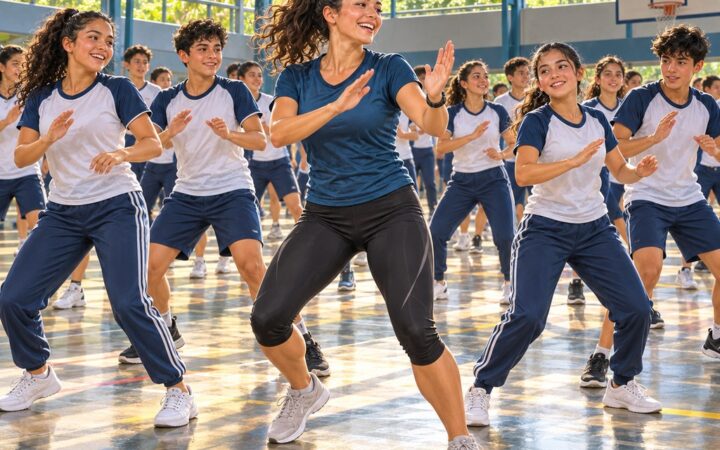 Ilustración: Danza aeróbica y baile recreativo: pasos, ritmo y resistencia