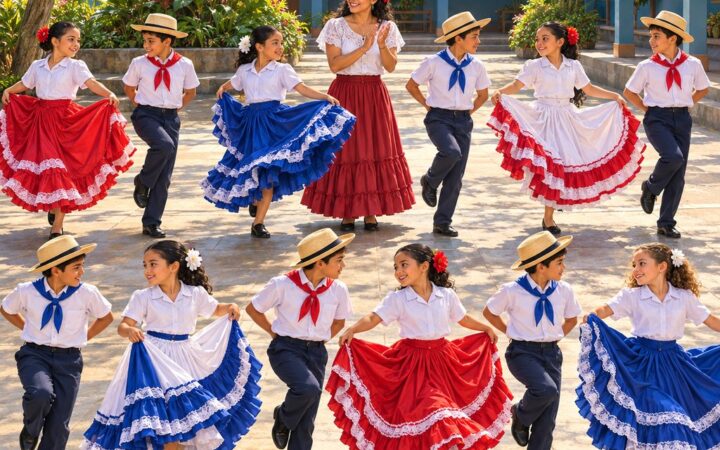 Ilustración: Danzas y coreografías de la música tradicional costarricense