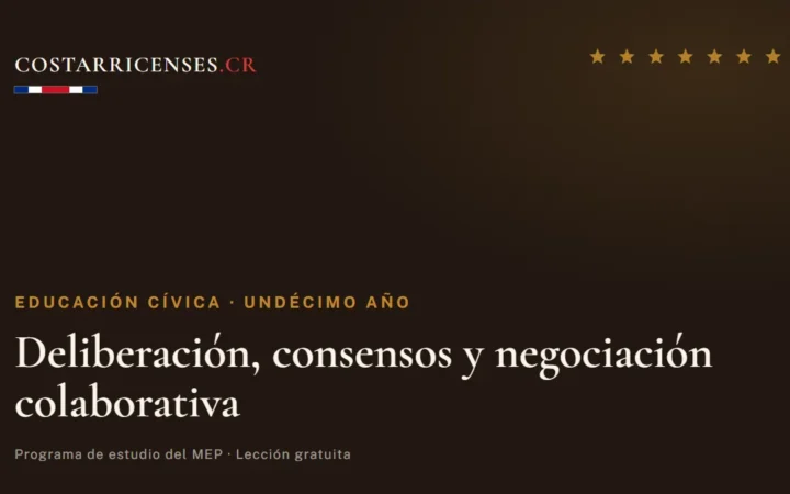 Deliberación, consensos y negociación colaborativa — Educación Cívica, Undécimo año