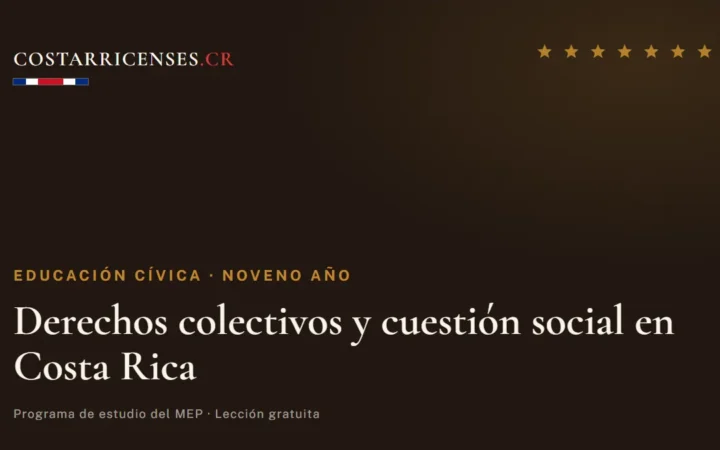 Derechos colectivos y cuestión social en Costa Rica — Educación Cívica, Zapandí (Noveno año)
