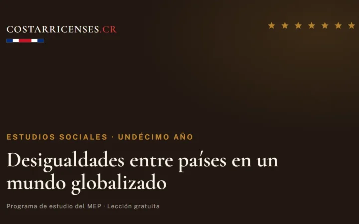 Desigualdades entre países en un mundo globalizado — Estudios Sociales, Undécimo año