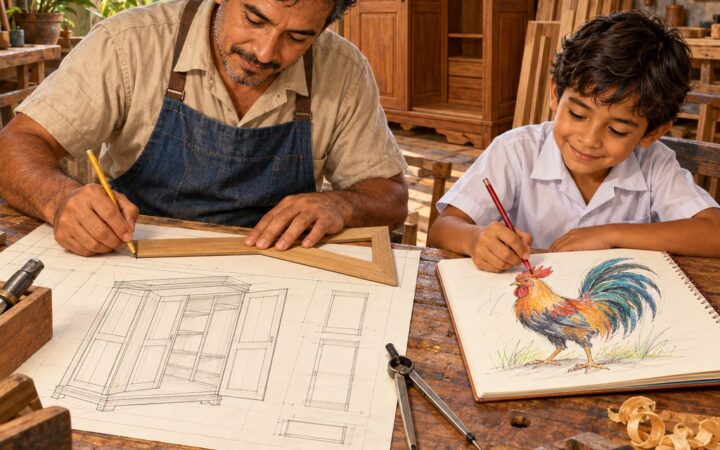Ilustración: Dibujo artístico y dibujo técnico: diferencias, líneas y escalas