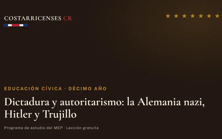 Dictadura y autoritarismo: la Alemania nazi, Hitler y Trujillo — Educación Cívica, Décimo año