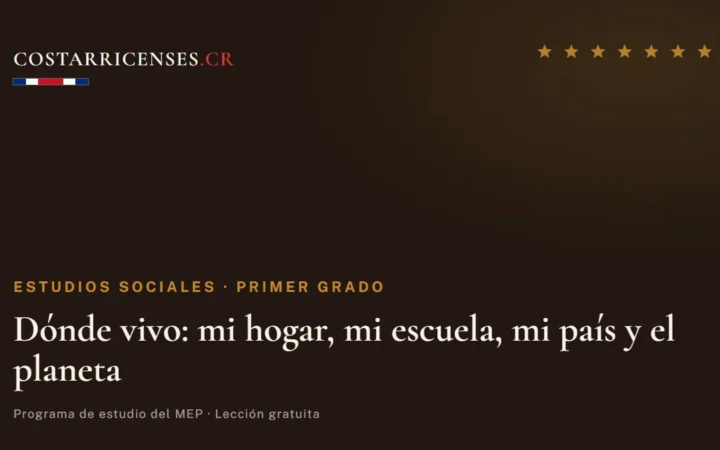Dónde vivo: mi hogar, mi escuela, mi país y el planeta — Estudios Sociales, Primer grado