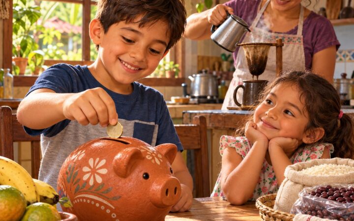 Ilustración: El ahorro en la familia y la solidaridad