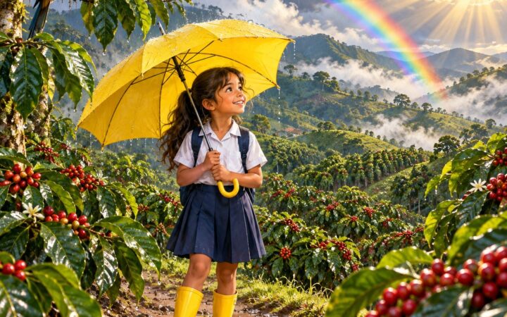 Ilustración: El clima y la naturaleza en inglés: rain, sun, wind y más