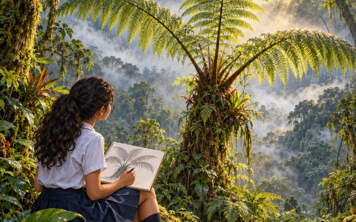 Ilustración: Elementos plásticos en la naturaleza: línea, color, forma y luz