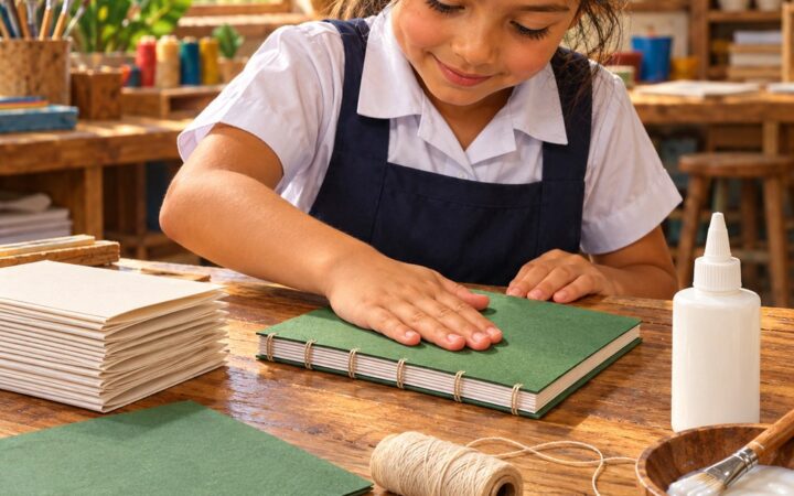 Ilustración: Encuadernación rústica: cómo hacer un cuaderno cosido paso a paso