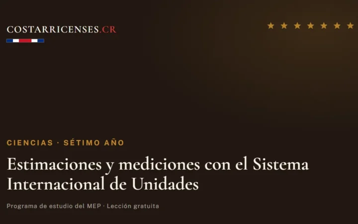 Estimaciones y mediciones con el Sistema Internacional de Unidades — Ciencias, Térraba (Sétimo año)