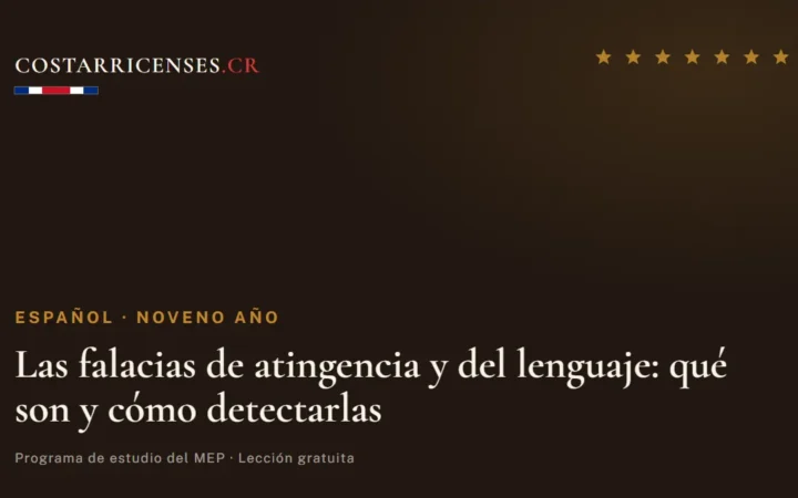 Las falacias de atingencia y del lenguaje: qué son y cómo detectarlas — Español, Zapandí (Noveno año)