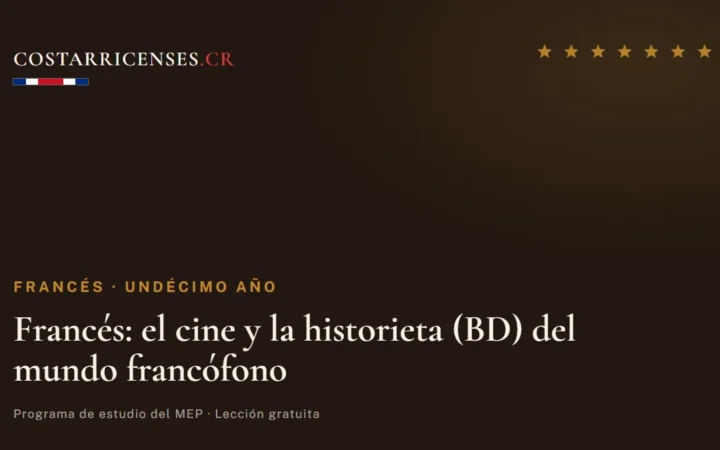 Francés: el cine y la historieta (BD) del mundo francófono — Francés, Undécimo año