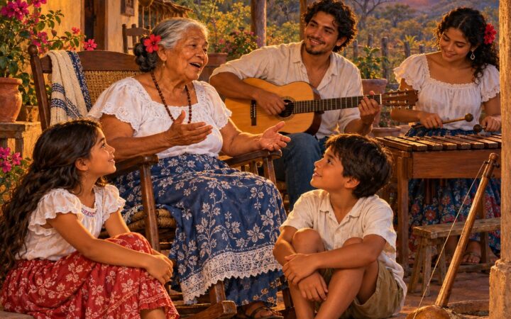 Ilustración: Géneros vocales e instrumentales de la música costarricense