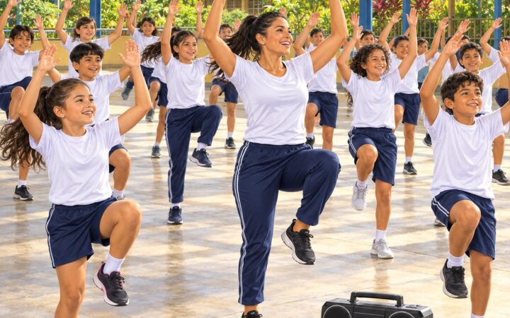 Ilustración: Gimnasia formativa y acondicionamiento con música