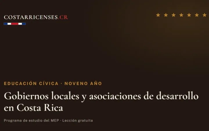 Gobiernos locales y asociaciones de desarrollo en Costa Rica — Educación Cívica, Zapandí (Noveno año)