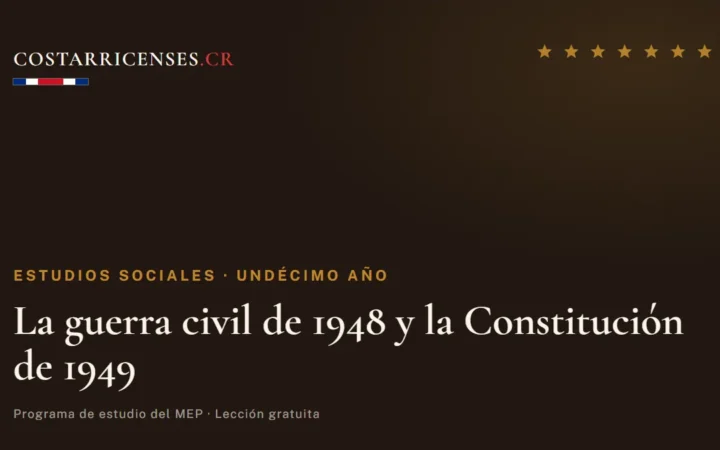 La guerra civil de 1948 y la Constitución de 1949 — Estudios Sociales, Undécimo año
