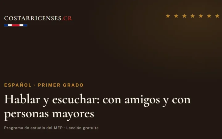 Hablar y escuchar: con amigos y con personas mayores — Español, Primer grado