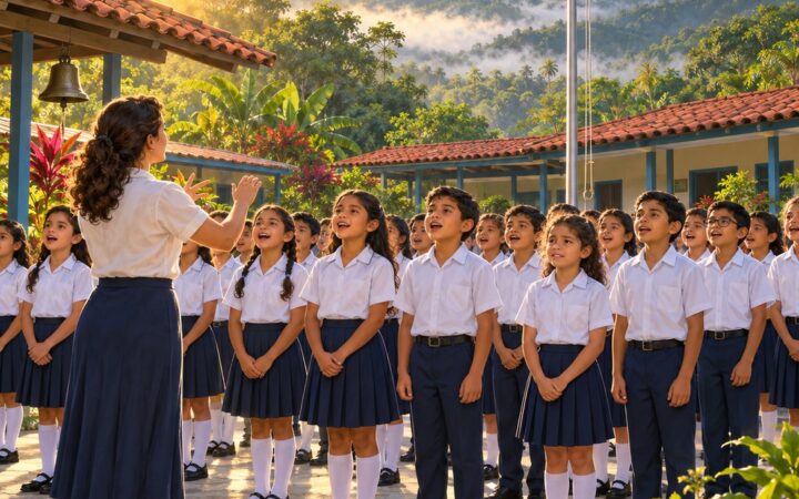 Ilustración: Himnos de Costa Rica para quinto grado: cómo aprenderlos