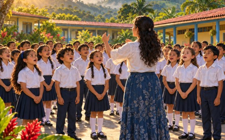 Ilustración: Himnos y cantos nacionales: Himno Nacional y Santa Rosa