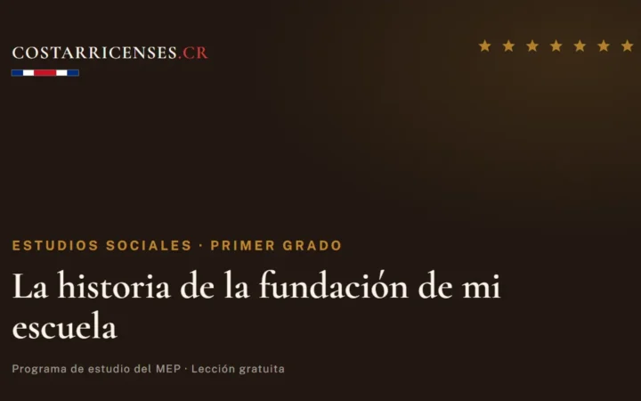 La historia de la fundación de mi escuela — Estudios Sociales, Primer grado
