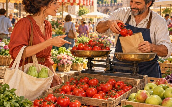 Ilustración: I negozi e la spesa: quantità, partitivo e pronomi diretti