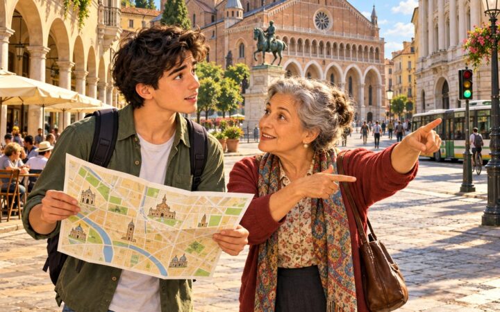 Ilustración: Il quartiere e la città: indirizzi e indicazioni stradali