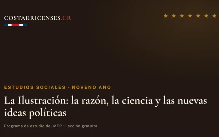 La Ilustración: la razón, la ciencia y las nuevas ideas políticas — Estudios Sociales, Zapandí (Noveno año)