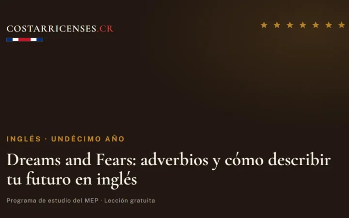 Dreams and Fears: adverbios y cómo describir tu futuro en inglés — Inglés, Undécimo año