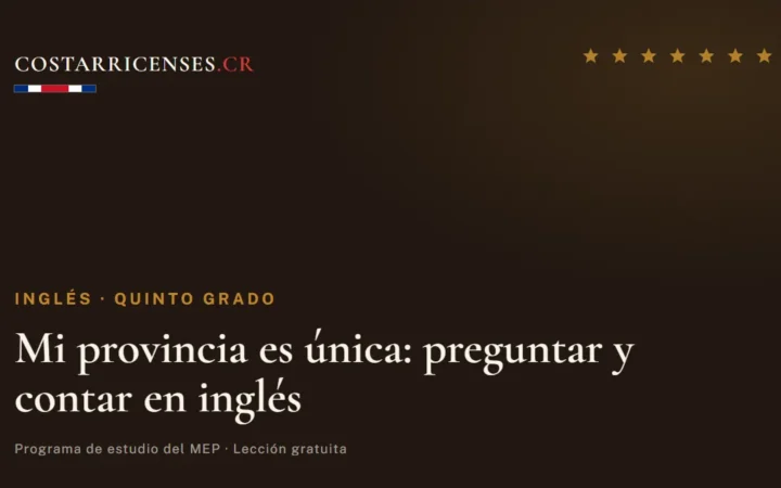 Mi provincia es única: preguntar y contar en inglés — Inglés, Quinto grado