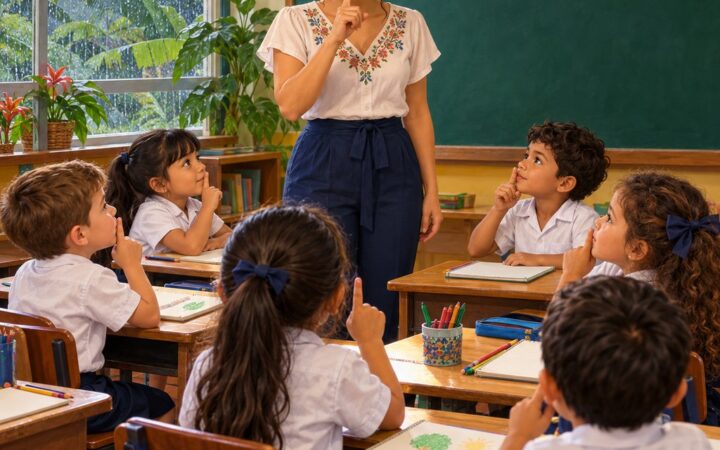 Ilustración: Instrucciones y reglas de la clase en italiano