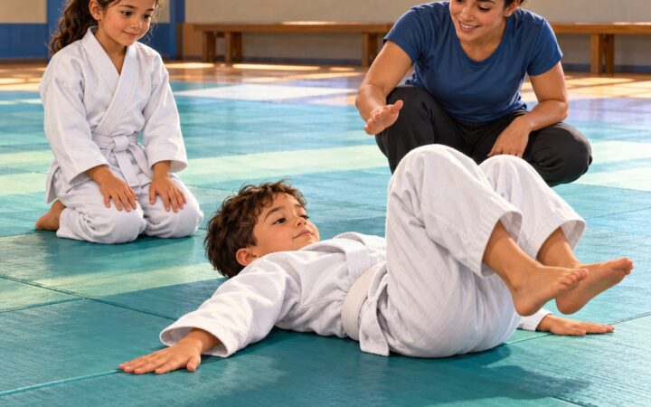 Ilustración: Judo para principiantes: caídas hacia atrás (ukemi) y desequilibrio
