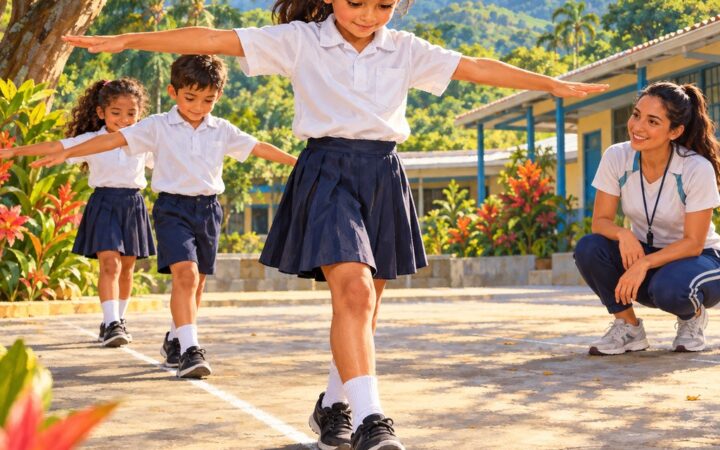 Ilustración: Juegos de equilibrio: balance estático y dinámico para niños