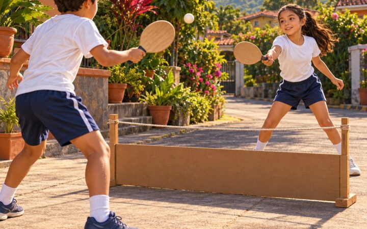 Ilustración: Juegos pre deportivos con raqueta: tenis, bádminton y más