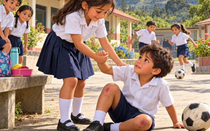 Ilustración: La convivencia cristiana en la familia, la escuela y la comunidad